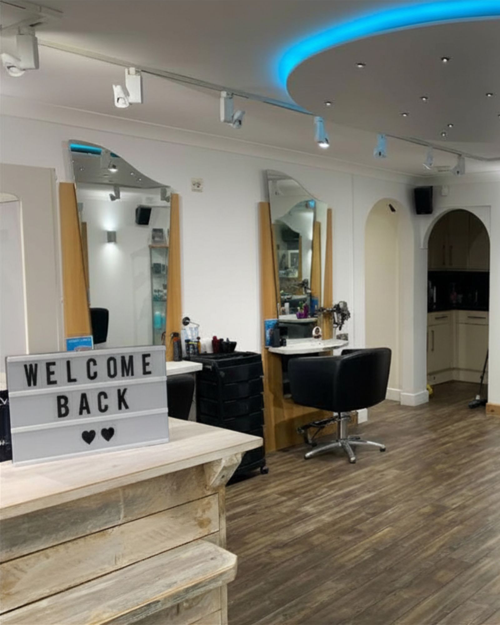 Reveal Hair & Beauty salon interior at Bradwell, Great Yarmouth